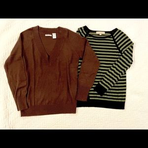 Two Women’s Sweaters Loft and R Brand size M
